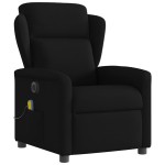 vidaXL Fotoliu electric de masaj rabatabil, negru, textil vidaXL Fotoliu electric de masaj rabatabil, negru, textil