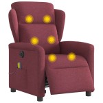 vidaXL Fotoliu electric de masaj rabatabil, roșu vin, textil vidaXL Fotoliu electric de masaj rabatabil, roșu vin, textil