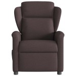 vidaXL Fotoliu electric de masaj rabatabil, maro închis, textil