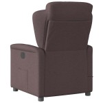 vidaXL Fotoliu electric de masaj rabatabil, maro închis, textil