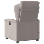 vidaXL Fotoliu electric de masaj rabatabil, gri taupe, textil