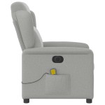 vidaXL Scaun reclinabil electric pentru masaj Cloud Grey Fabric vidaXL Scaun reclinabil electric pentru masaj Cloud Grey Fabric