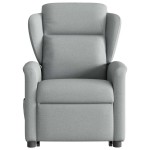 vidaXL Fotoliu rabatabil cu ridicare, gri deschis, material textil