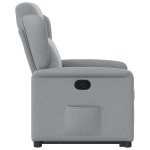 vidaXL Fotoliu rabatabil cu ridicare, gri deschis, material textil