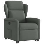 vidaXL Fotoliu rabatabil cu ridicare pe verticală, gri închis, textil vidaXL Fotoliu rabatabil cu ridicare pe verticală, gri închis, textil