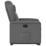 vidaXL Fotoliu rabatabil cu ridicare pe verticală, gri închis, textil vidaXL Fotoliu rabatabil cu ridicare pe verticală, gri închis, textil