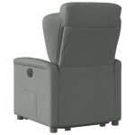 vidaXL Fotoliu rabatabil cu ridicare pe verticală, gri închis, textil vidaXL Fotoliu rabatabil cu ridicare pe verticală, gri închis, textil