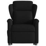 vidaXL Fotoliu rabatabil cu ridicare pe verticală, negru, textil
