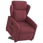vidaXL Fotoliu rabatabil cu ridicare, roșu vin, material textil