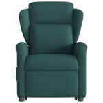 vidaXL Fotoliu rabatabil ridicare pe verticală, verde închis, textil vidaXL Fotoliu rabatabil ridicare pe verticală, verde închis, textil