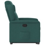 vidaXL Fotoliu rabatabil ridicare pe verticală, verde închis, textil vidaXL Fotoliu rabatabil ridicare pe verticală, verde închis, textil