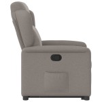 vidaXL Fotoliu rabatabil cu ridicare pe verticală, gri taupe, textil vidaXL Fotoliu rabatabil cu ridicare pe verticală, gri taupe, textil