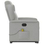 vidaXL Scaun de masaj în picioare, înclinat, țesătură gri nor vidaXL Scaun de masaj în picioare, înclinat, țesătură gri nor
