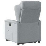 vidaXL Fotoliu electric rabatabil cu ridicare, gri deschis, textil