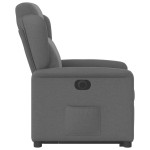 vidaXL Fotoliu electric rabatabil cu ridicare, gri închis, textil