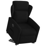 vidaXL Fotoliu electric rabatabil cu ridicare, negru, textil