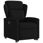 vidaXL Fotoliu electric rabatabil cu ridicare, negru, textil