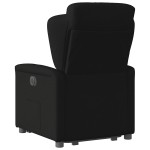 vidaXL Fotoliu electric rabatabil cu ridicare, negru, textil