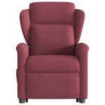 vidaXL Fotoliu electric rabatabil cu ridicare, roșu vin, textil