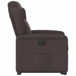 vidaXL Fotoliu electric rabatabil cu ridicare, maro închis, textil