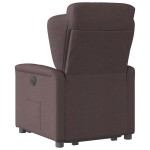 vidaXL Fotoliu electric rabatabil cu ridicare, maro închis, textil