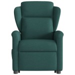 vidaXL Fotoliu electric rabatabil cu ridicare, verde închis, textil