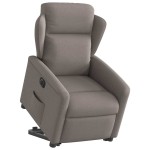 vidaXL Fotoliu electric rabatabil cu ridicare, gri taupe, textil