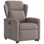 vidaXL Fotoliu electric rabatabil cu ridicare, gri taupe, textil