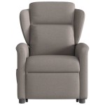 vidaXL Fotoliu electric rabatabil cu ridicare, gri taupe, textil
