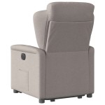 vidaXL Fotoliu electric rabatabil cu ridicare, gri taupe, textil