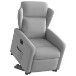 vidaXL Scaun reclinabil electric, țesătură gri nor