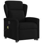 vidaXL Fotoliu electric de masaj rabatabil cu ridicare, negru, textil