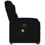 vidaXL Fotoliu electric de masaj rabatabil cu ridicare, negru, textil