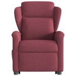 vidaXL Fotoliu de masaj electric rabatabil cu ridicare roșu vin textil vidaXL Fotoliu de masaj electric rabatabil cu ridicare roșu vin textil