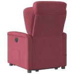 vidaXL Fotoliu de masaj electric rabatabil cu ridicare roșu vin textil vidaXL Fotoliu de masaj electric rabatabil cu ridicare roșu vin textil