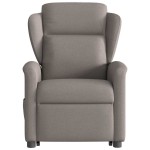 vidaXL Fotoliu electric masaj rabatabil cu ridicare, gri taupe, textil