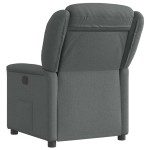 vidaXL Fotoliu rabatabil electric, gri închis, material textil