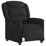 vidaXL Fotoliu rabatabil electric, negru, material textil