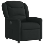 vidaXL Fotoliu rabatabil electric, negru, material textil