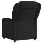 vidaXL Fotoliu rabatabil electric, negru, material textil