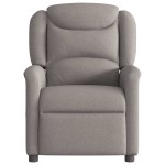 vidaXL Fotoliu rabatabil electric, gri taupe, material textil