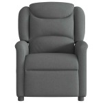 vidaXL Fotoliu electric de masaj rabatabil, gri închis, textil