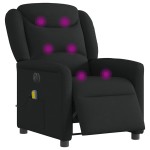vidaXL Fotoliu electric de masaj rabatabil, negru, textil vidaXL Fotoliu electric de masaj rabatabil, negru, textil