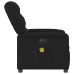 vidaXL Fotoliu electric de masaj rabatabil, negru, textil vidaXL Fotoliu electric de masaj rabatabil, negru, textil