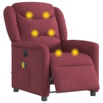 vidaXL Fotoliu electric de masaj rabatabil, roșu vin, textil vidaXL Fotoliu electric de masaj rabatabil, roșu vin, textil