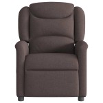 vidaXL Fotoliu electric de masaj rabatabil, maro închis, textil