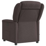 vidaXL Fotoliu electric de masaj rabatabil, maro închis, textil