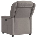 vidaXL Fotoliu electric de masaj rabatabil, gri taupe, textil