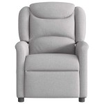 vidaXL Scaun reclinabil electric pentru masaj Cloud Grey Fabric