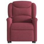 vidaXL Fotoliu rabatabil cu ridicare, roșu vin, material textil